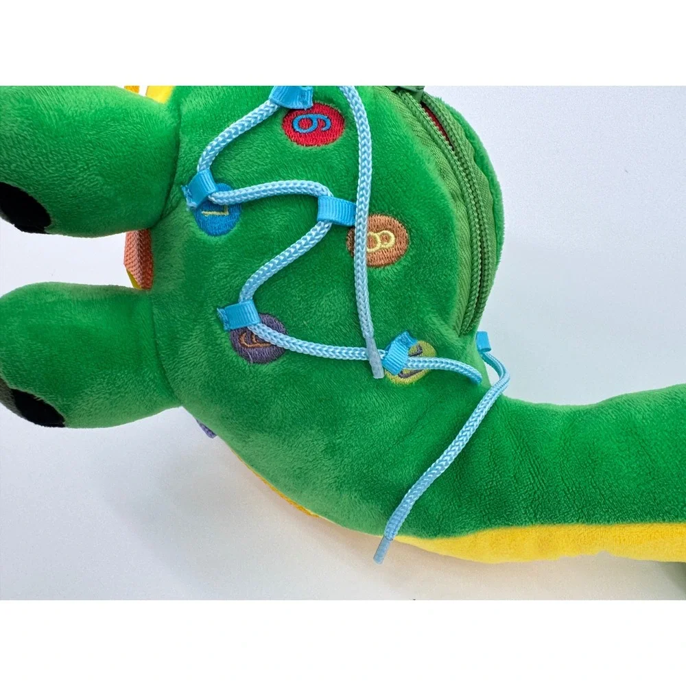 Sensory‎ Dinosaur Buckle Toy Toddler Busy Board Fine Motor Zipper Lacing  Plush